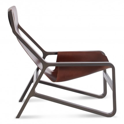 The Toro Lounge Chair by Blu Dot. Made of saddle leather, that is sure to get better with age. Impressive.